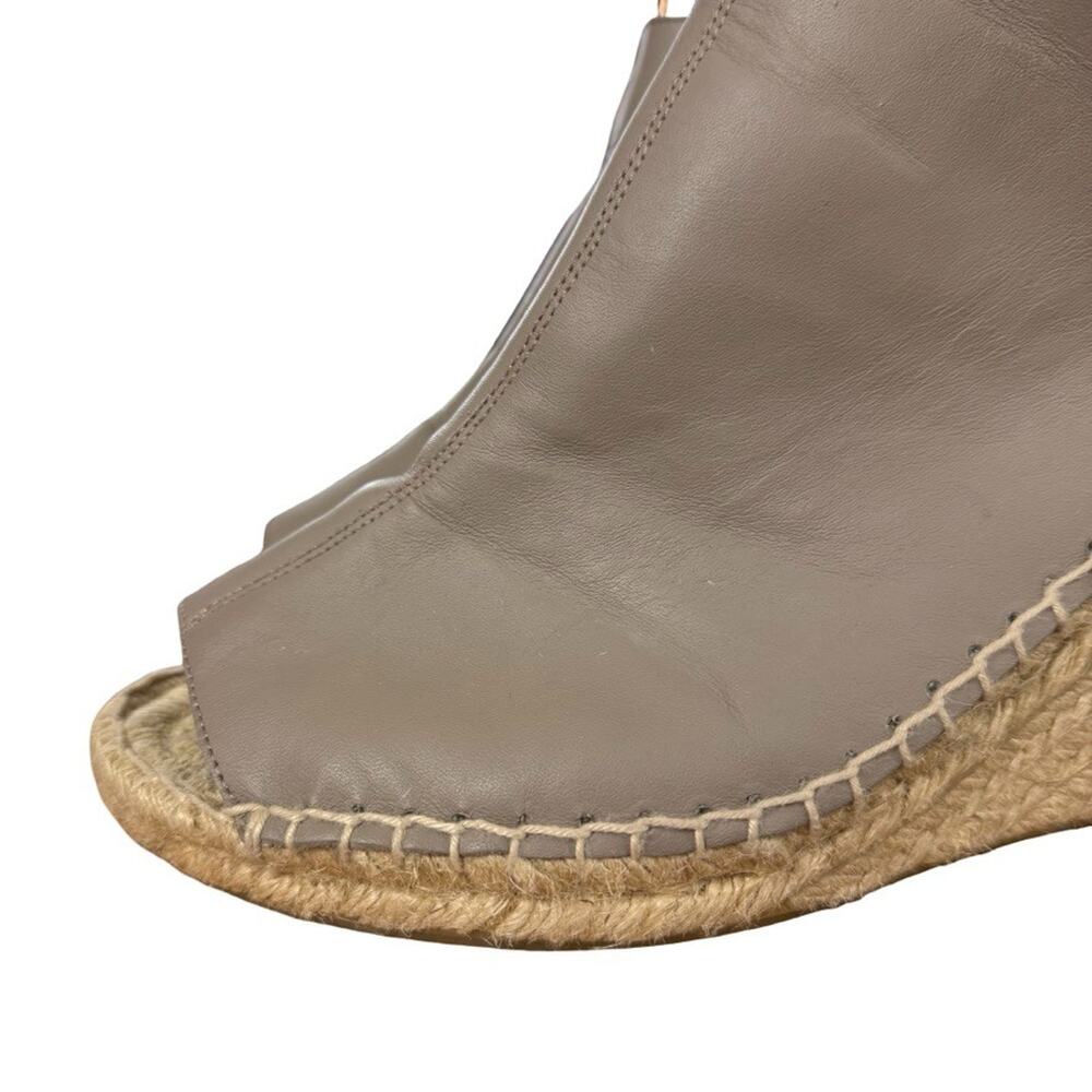Vince Espadrille Wedge Leather Gray Ankle Strap Sandals Shoes Boho Resort sz 10 - Picture 8 of 16